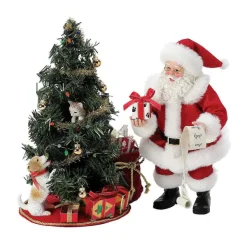 New Santas<Department 56 Barking Up The Tree