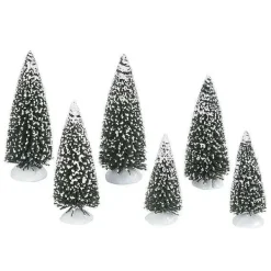 Village Accessories<Department 56 Frosted Pine Grove, Set Of 6