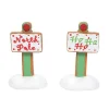 Village Accessories<Department 56 Gingerbread Xmas Signs St/2