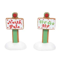 Village Accessories<Department 56 Gingerbread Xmas Signs St/2