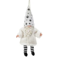 Sale<Department 56 Gnome Furry Pet Orn Wht