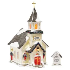 Original Snow Village<Department 56 Holy Family Church, Set Of 2