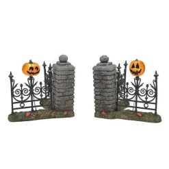 Village Halloween Accessories<Department 56 Jack Lantern Lit Fence Corners