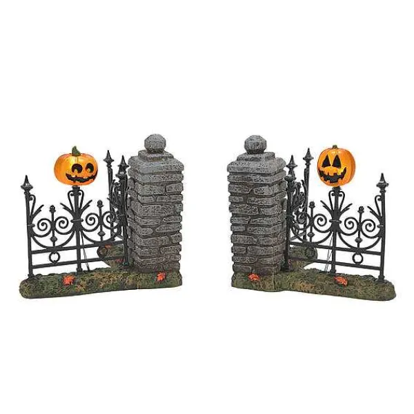 Village Halloween Accessories<Department 56 Jack Lantern Lit Fence Corners