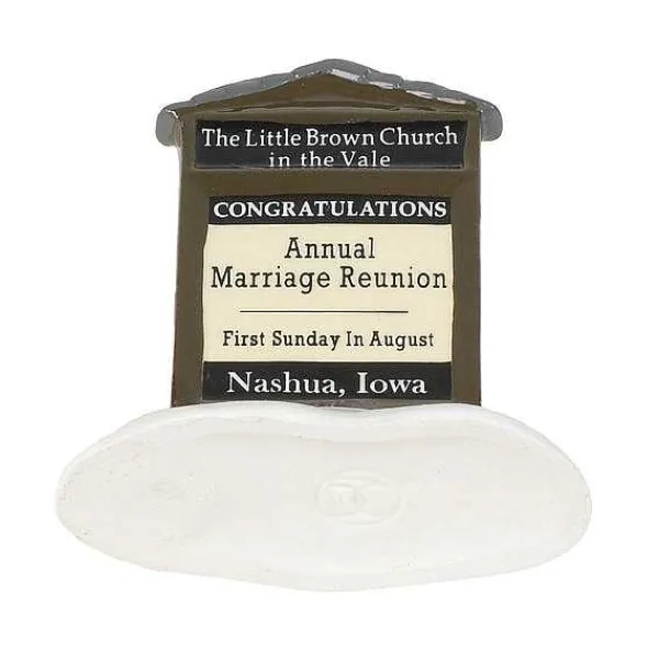Replacement Parts<Department 56 Little Brown Church In The Vale Ceramic Sign