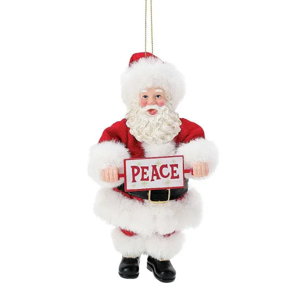 New Santas<Department 56 Peace/Joy Flip Orn