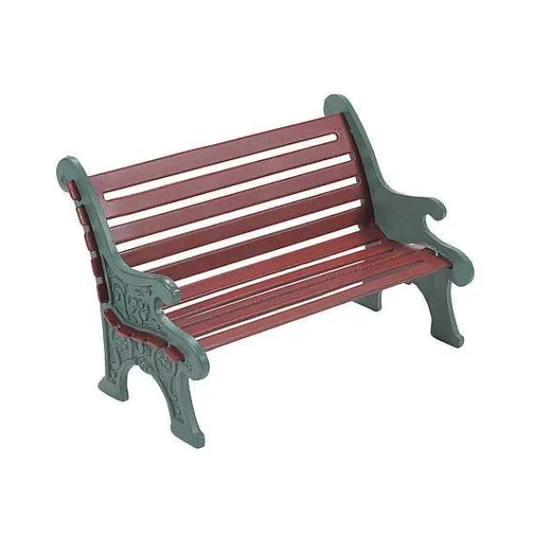 Village Accessories<Department 56 Red Wrought Iron Park Bench