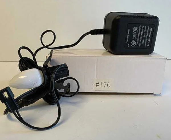 Replacement Parts<Department 56 Replacement Adapter 12V Ac 700Ma Black W/Bulb And Male Aux Clip