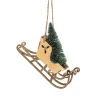 Flourish<Department 56 Santa Sleigh Orn