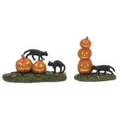 Village Halloween Accessories<Department 56 Scary Cats Pumpkins St/2
