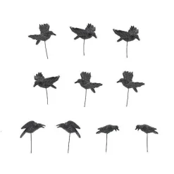 Village Halloween Accessories<Department 56 Set Of 10 Halloween Crows