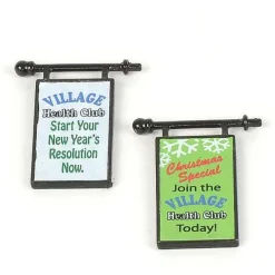 Replacement Parts<Department 56 Village Health Club Sign- 2 Sided